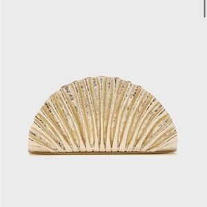 CULT GAIA Bright Brass Mini Nala Clutch, used once